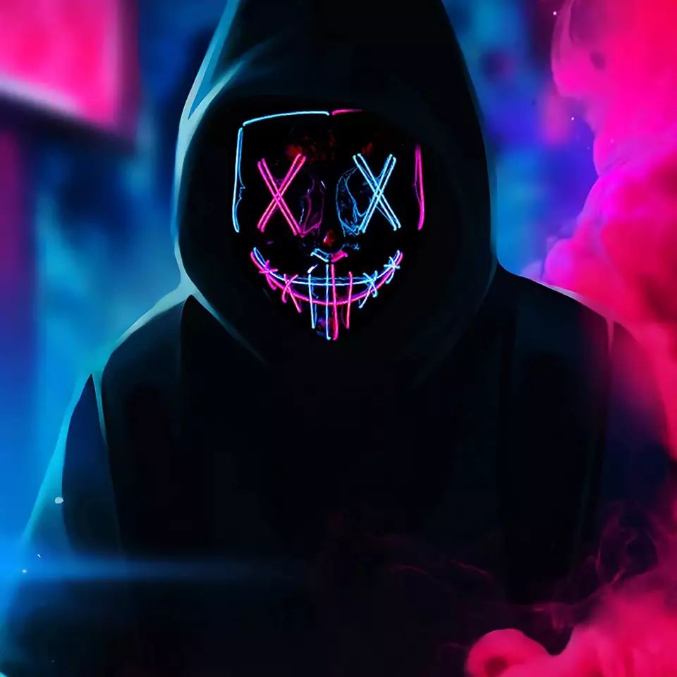 Led Purge Mask Halloween - Женская яркая маска для Хэллоуина, Яркая