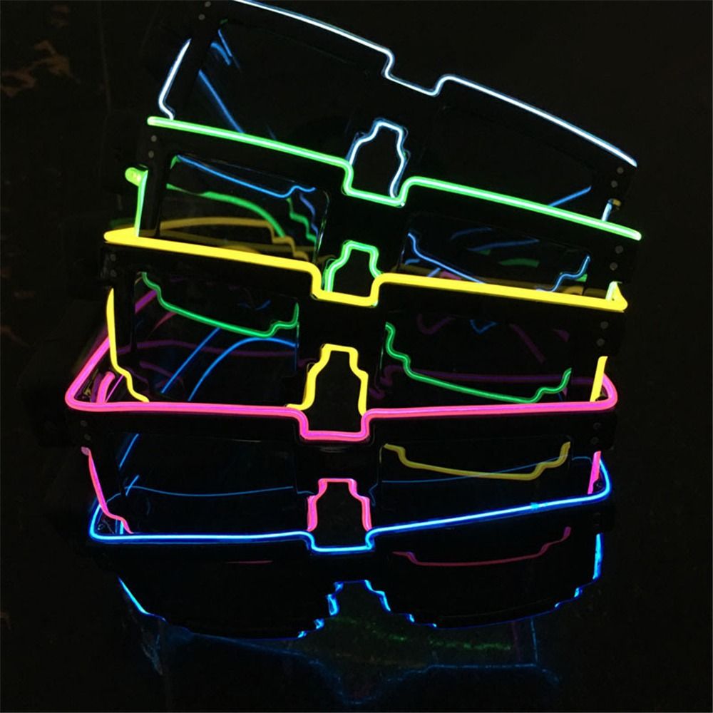 Glow In The Dark Party Glasses - Новая мозаика, искусственные очки, беспроводная идентификация,