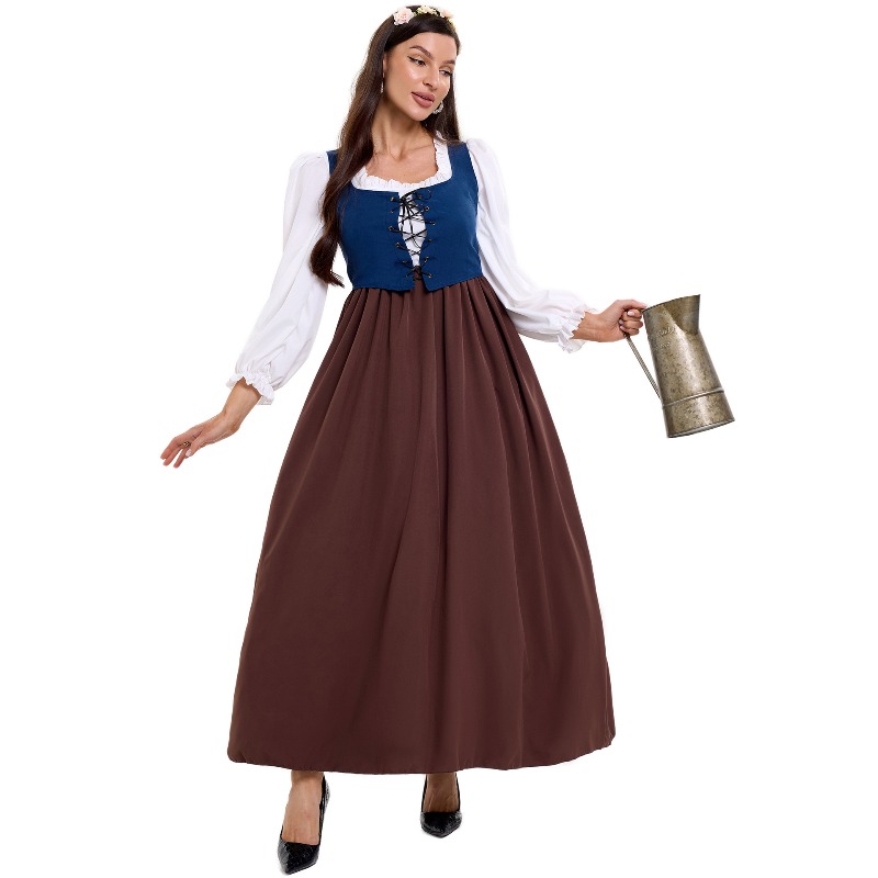 Costumes - Женский винтажный костюм в крестьянском стиле: