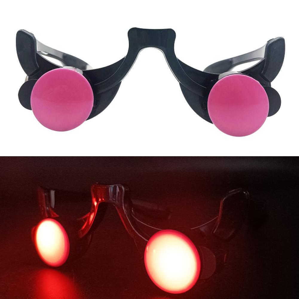 Glow In The Dark Party Glasses - Светодиодные светящиеся очки, забавные красные глаза,