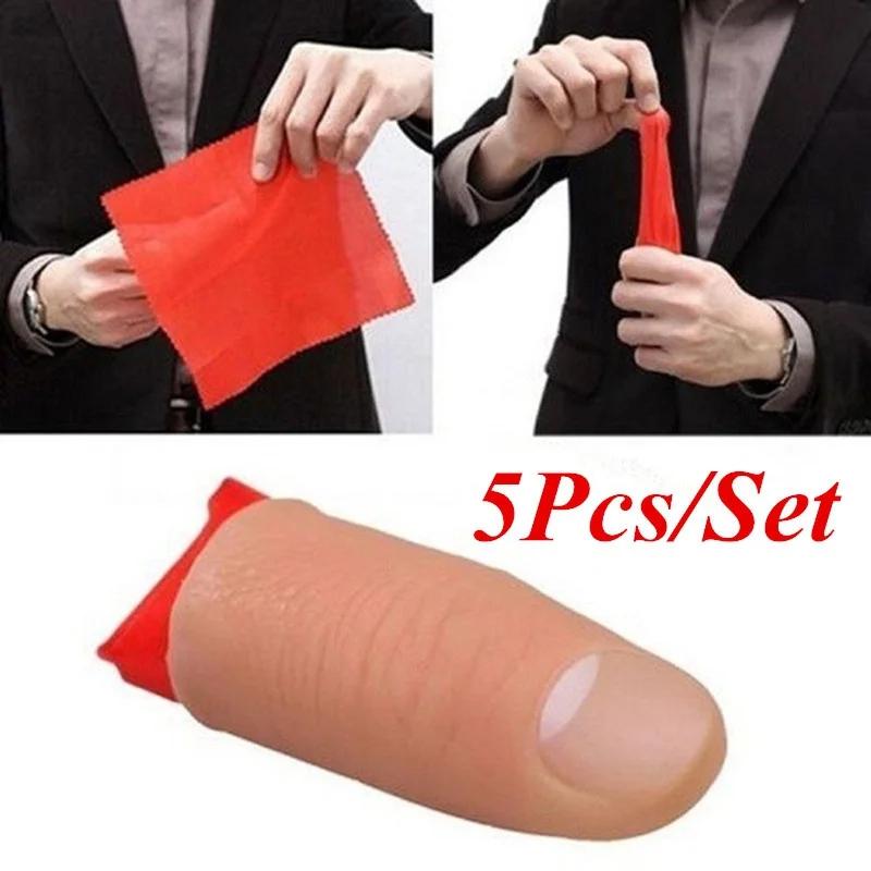 Thumb Tip Magic Trick Set - 5 шт./компл., поддельные мягкие кончики большого