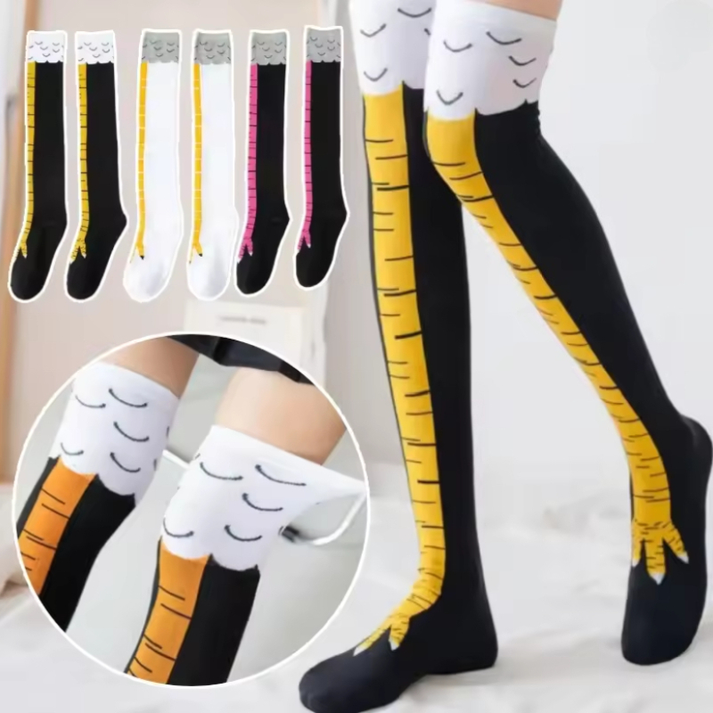 Новые женские гольфы до колена – обзор и цена Funny Chicken Leg Socks